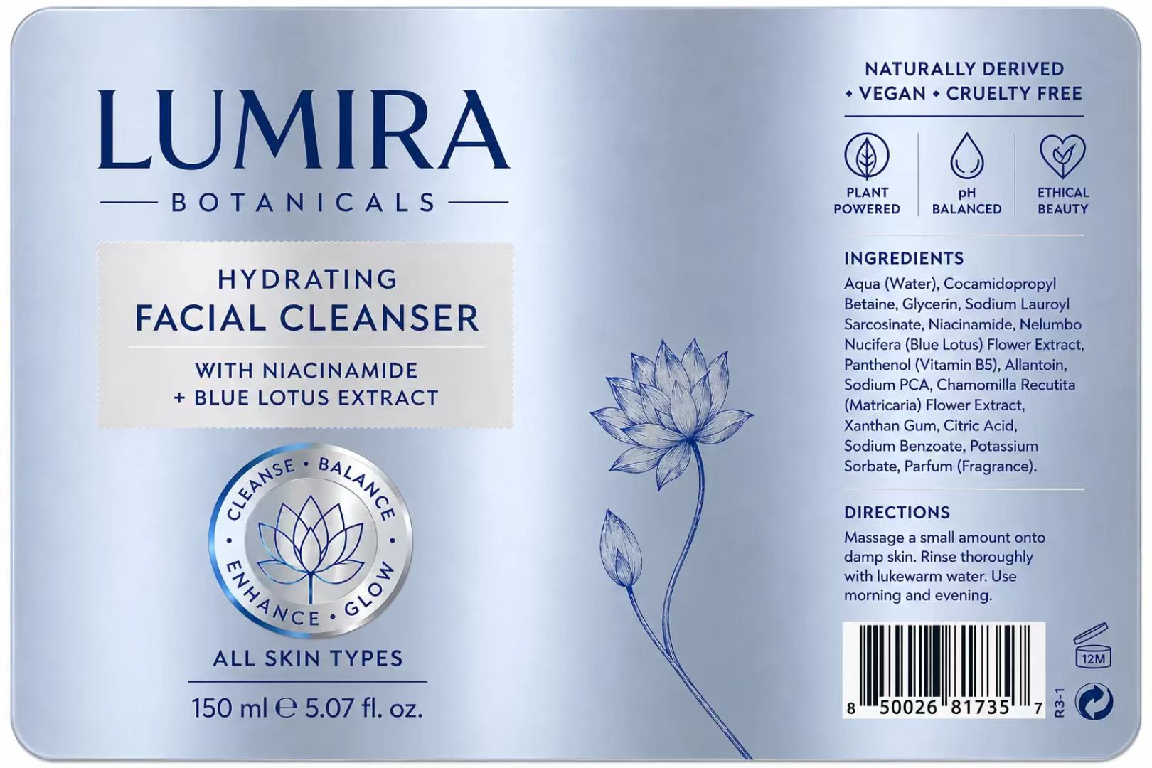 Étiquette métallique BOPP pers - Luxury Skincare Cleanser avis et prix